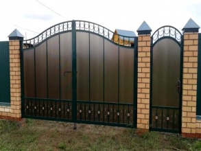 Кованые заборы с поликарбонатом 12 метров фото в Княгинино