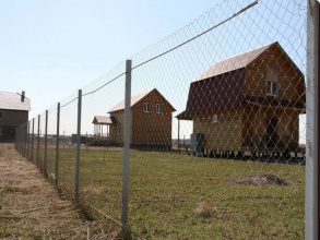 Забор из сетки рабицы в натяг с протяжкой арматуры 150 метров фото в Княгинино
