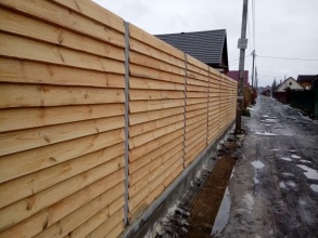 Деревянный забор елочка 150 метров фото в Княгинино