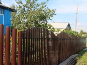 Забор из евроштакетника с утрамбовкой щебнем 48 метров фото в Княгинино